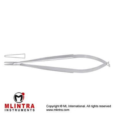 Castroviejo Micro Needle Holder Straight - Standard Stainless Steel, 14 cm - 5 1/2"